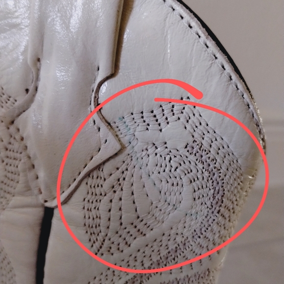 White Leather Alligator Boots - Picture 11 of 11